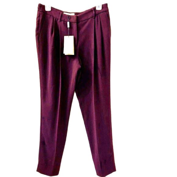 Burberry Dark Purple Pants - Size 4 - NWT - Picture 1 of 7